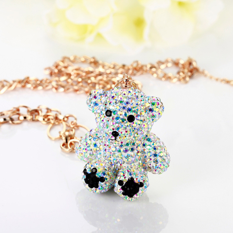 MDEXL00049香巴拉泰迪熊毛衣链-4Teddy bear Pendant