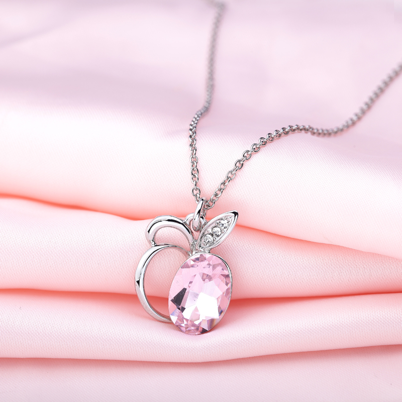 MDEXL00060粉红苹果吊坠项链5Pinkly apple pendant