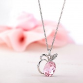 MDEXL00060粉红苹果吊坠项链2