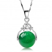 Jade bead pendant