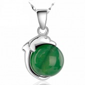 Jade bead pendant