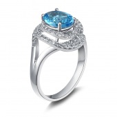 Blue modern Ring